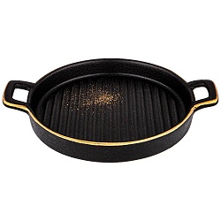 Тарелки, тарелка с ручками bronco midnight gold 20,5х16х2,5 см 42-368