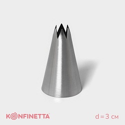 Насадка кондитерская KONFINETTA «Открытая звезда», диаметр 3 см, выход 1 см, нержавеющая сталь, Насадка кондитерская KONFINETTA «Открытая звезда», диаметр 3 см, выход 1 см, нержавеющая сталь 2957176