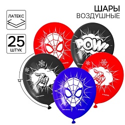 Шар латексный 12 «POW», 25 шт., Человек-паук, Шар латексный 12 «POW», 25 шт., Человек-паук 6622856