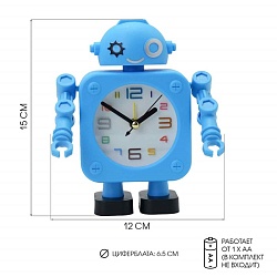 Часы - будильник настольные Робот с органайзером, дискретный ход, d-6.5 см, 12 х 15 см, АА, Часы - будильник настольные Робот с органайзером, дискретный ход, d-6.5 см, 12 х 15 см, АА 5367675