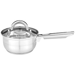 Ковши, ковш agness со стекл.крышкой серия classic 0,9 л. 14х7,5 см 937-406