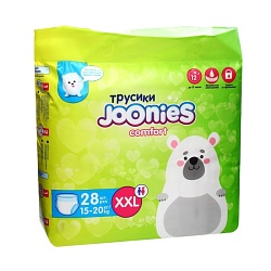 Подгузники-трусики JOONIES Comfort, размер XXL (15-20 кг), 28 шт., Подгузники-трусики JOONIES Comfort, размер XXL (15-20 кг), 28 шт. 9841774