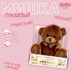 Мягкая игрушка «Мишка», цвет микс, 15 см, Мягкая игрушка «Мишка», цвет микс, 15 см 5262387
