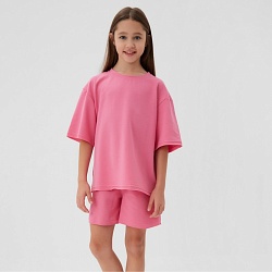 Костюм детский (футболка, шорты) MINAKU: Casual Collection цвет розовый, рост 134 см, Костюм детский (футболка, шорты) MINAKU: Casual Collection цвет розовый, рост 134 см 9846436