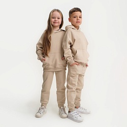 Костюм детский (худи, брюки) KAFTAN Basic line, размер 32 (110-116), цвет кофейный, Костюм детский (худи, брюки) KAFTAN Basic line, размер 32 (110-116), цвет кофейный 7452917
