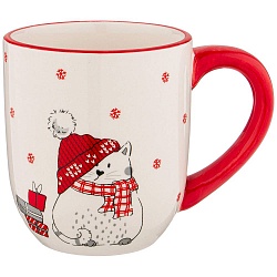 Новогодние кружки, кружка коллекция christmas gift 14x9.5x10.5 см объем 480мл 230-409