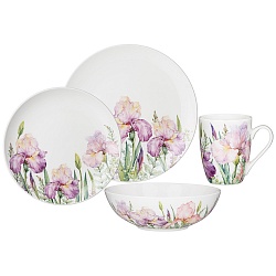 набор обеденный lefard irises на 4 пер. 16 пр., набор обеденный lefard irises на 4 пер. 16 пр. 410-152
