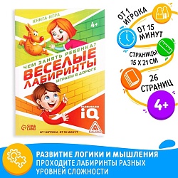 Книга-игра «Чем занять ребёнка? Весёлые лабиринты», А5, 26 страниц, 4+, Книга-игра «Чем занять ребёнка? Весёлые лабиринты», А5, 26 страниц, 4+ 4048413