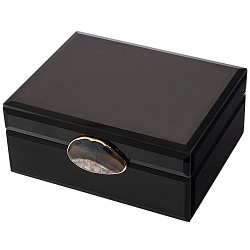 Универсальные шкатулки, шкатулка коллекция granite цвет:чёрный 19х16х8 см 453-165