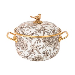 Эмалированные кастрюли, кастрюля эмалированная agness с крышкой, серия royal garden 2,8л, диа.18см подходит для индукцион.пл 950-082