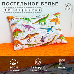 Постельное бельё Этель 1,5 сп «Динозавры» 143х215 см, 150х214 см, 50х70 см-1 шт, 100% хлопок, бязь, Постельное бельё Этель 1,5 сп «Динозавры» 143х215 см, 150х214 см, 50х70 см-1 шт, 100% хлопок, бязь 2378750