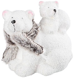 Новогодние фигурки, фигурка медведи 11х11х13.5 см 100-894