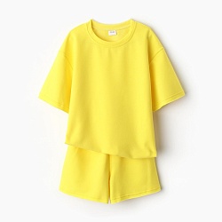 Костюм детский (футболка, шорты) MINAKU: Casual Collection цвет жёлтый, рост 104 см, Костюм детский (футболка, шорты) MINAKU: Casual Collection цвет жёлтый, рост 104 см 9846441