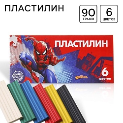 Пластилин 6 цветов 90 г «Супергерой», Человек-паук, Пластилин 6 цветов 90 г «Супергерой», Человек-паук 5059059