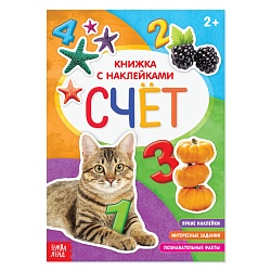 Книга с наклейками «Счёт», 12 стр., Книга с наклейками «Счёт», 12 стр. 3004292