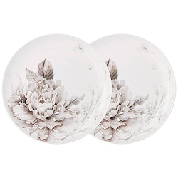 Тарелки, набор тарелок закусочных lefard white flower 2 шт 20,5 см 415-2127