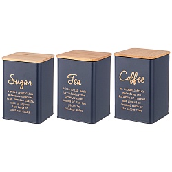 Кружки, набор емкости для сыпучих из 3 шт agness navy style 1,1 л.диаметр 10 см высота 14 см 790-304
