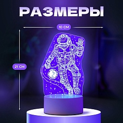 Светильник Космонавт LED RGB от сети 9,5х10х21 см RISALUX, Светильник Космонавт LED RGB от сети 9,5х10х21 см RISALUX 5074799