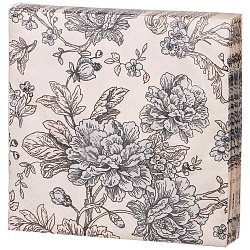 Салфетки бумажные, салфетки бумажные lefard royal garden 33х33см, 3слоя, 20шт 588-017