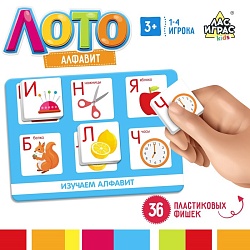 Лото «Алфавит», 1-4 игрока, 7+, Лото «Алфавит», 1-4 игрока, 7+ 5395807