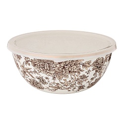 Миски, миска эмалированная с пластиковой крышкой, серия royal garden 20 х 9 см / 1,7л 950-090