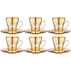 Чайные наборы на 1, 2, 4, 6 персон, чайный набор на 6 персон 245мл amalfi ambra oro 326-089